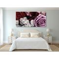 WANDBILD BLUMENSTRAUSS AUS ROSEN IM RETRO-STIL - VINTAGE- UND RETRO-BILDER - BILDER