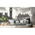 WALL MURAL LONDON BIG BEN IN BLACK AND WHITE - BLACK AND WHITE WALLPAPERS - WALLPAPERS