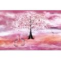 SELF ADHESIVE WALLPAPER HERONS UNDER THE MAGIC TREE - SELF-ADHESIVE WALLPAPERS - WALLPAPERS