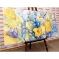 WANDBILD GELBE AQUARELLTULPEN - BILDER BLUMEN - BILDER