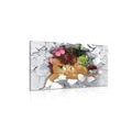 TABLEAU SUR TOILE – LIONCEAU MIGNON - TABLEAUX POUR ENFANTS - TABLEAUX