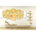 5-PIECE CANVAS PRINT BUDDHA WITH THE TREE OF LIFE - PICTURES FENG SHUI - PICTURES