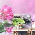 WALL MURAL ORCHID WITH A HINT OF RELAXATION - WALLPAPERS FENG SHUI - WALLPAPERS