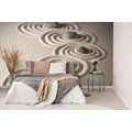 WALL MURAL STONES IN SANDY CIRCLES - WALLPAPERS FENG SHUI - WALLPAPERS