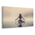 QUADRO SU TELA – MEDITAZIONE NELLA NEBBIA - QUADRI DI DONNE - STAMPE E QUADRI