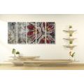5-PIECE CANVAS PRINT FLOWERS WITH PEARLS - ABSTRACT PICTURES - PICTURES