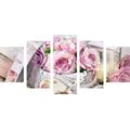 IMPRESSION SUR TOILE EN 5 PARTIES STYLE VINTAGE ROMANTIQUE - IMPRESSIONS SUR TOILE VINTAGE ET RÉTRO - IMPRESSION SUR TOILE