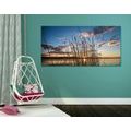 CANVAS PRINT CALM RIVER NEAR THE VILLAGE - PICTURES OF NATURE AND LANDSCAPE{% if product.category.pathNames[0] != product.category.name %} - PICTURES{% endif %}