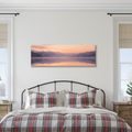 TABLEAU SUR TOILE – AUBE PAISIBLE SUR L’EAU - TABLEAUX DU LAC - TABLEAUX