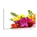 WANDBILD BLUMENSTRAUSS AUS BUNTEN FREESIEN - BILDER BLUMEN - BILDER