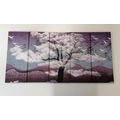 5-PIECE CANVAS PRINT TREE COVERED IN CLOUDS - PICTURES OF NATURE AND LANDSCAPE - PICTURES