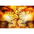 CANVAS PRINT TREE OF LIFE WITH RAVENS - PICTURES FENG SHUI - PICTURES