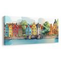 SLIKA SLIKOVITI GRADSKI PEJZAŽ - ŠARENE KUĆE - SLIKE