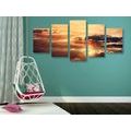 5-PIECE CANVAS PRINT ENCHANTING CLOUDS - PICTURES OF NATURE AND LANDSCAPE - PICTURES