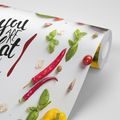 SELBSTKLEBENDE TAPETE MIT AUFSCHRIFT - YOU ARE WHAT YOU EAT - SELBSTKLEBENDE TAPETEN - TAPETEN