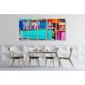 5-PIECE CANVAS PRINT ABSTRACT PAINTING - ABSTRACT PICTURES - PICTURES