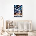 SLIKA SRETAN ASTRONAUT U SVEMIRU - DJEČJE SLIKE SVEMIR - SLIKE