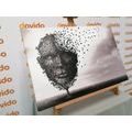 CANVAS PRINT ABSTRACT FACE IN THE FORM OF A TREE - BLACK AND WHITE PICTURES - PICTURES