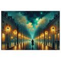 OBRAZ NOČNÍ PROCHÁZKA POD HVĚZDAMI - OBRAZY MĚSTA - OBRAZY