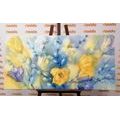 WANDBILD GELBE AQUARELLTULPEN - BILDER BLUMEN - BILDER