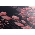 WANDBILD VARIANTEN VON GRAS IN ROSA - BILDER BLUMEN - BILDER