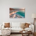 TABLEAU SUR TOILE – RIVAGE TURQUOISE DU LAC SALÉ - TABLEAUX DU LAC - TABLEAUX