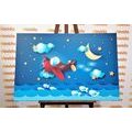 CANVAS PRINT AIRPLANE FLIGHT - CHILDRENS PICTURES - PICTURES