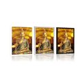 POSTER BUDDHA STATUE WITH AN ABSTRACT BACKGROUND - FENG SHUI - POSTERS