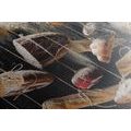 CANVAS PRINT HANGING PASTRIES ON A ROPE - PICTURES OF FOOD AND DRINKS - PICTURES