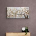TABLEAU SUR TOILE – ARBRE AVEC FLEURS BLANC-DORÉ - TABLEAUX - 🔥 VENTE TOTALE