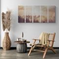 IMPRESSION SUR TOILE EN 5 PARTIES FORÊT BRUMEUSE - IMPRESSION SUR TOILE DE NATURE ET PAYSAGE - IMPRESSION SUR TOILE