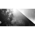 CANVAS PRINT SKYSCRAPER IN BLACK AND WHITE - BLACK AND WHITE PICTURES - PICTURES