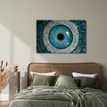 TABLEAU SUR TOILE – ŒIL TURQUOISE DANS L’OR - TABLEAUX PAR THÈME - TABLEAUX