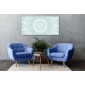 CANVAS PRINT MANDALA OF HARMONY ON A BLUE BACKGROUND - PICTURES FENG SHUI - PICTURES