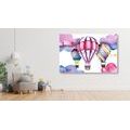 CANVAS PRINT WATERCOLOR BALLOONS - CHILDRENS PICTURES - PICTURES