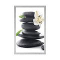 POSTER ZEN STONES WITH A LILY - FENG SHUI - POSTERS