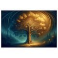 WANDBILD MAGISCHER LEBENSBAUM BEI NACHT - BILDER BÄUME DES LEBENS - BILDER