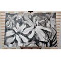 CANVAS PRINT BLOOMING WATERCOLOR TREE IN BLACK AND WHITE - BLACK AND WHITE PICTURES - PICTURES