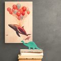OBRAZ ZASNĚNÁ VELRYBA S BALONY - ZASNĚNÁ ZVÍŘÁTKA - OBRAZY