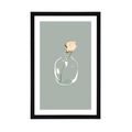 POSTER MIT PASSEPARTOUT BLUME IN DER VASE IN EINFACHEM DESIGN - VASEN - POSTER