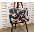 CANVAS PRINT HANGING PASTRIES ON A ROPE - PICTURES OF FOOD AND DRINKS - PICTURES