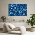 TABLEAU SUR TOILE – YEUX BLEUS MYSTÉRIEUX - TABLEAUX PAR THÈME - TABLEAUX