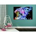 CANVAS PRINT COLORED SILHOUETTE OF A WOMAN'S FACE - ABSTRACT PICTURES - PICTURES