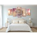 5-PIECE CANVAS PRINT CHARMING MANDALA - PICTURES FENG SHUI - PICTURES