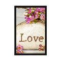 POSTER MIT AUFSCHRIFT AUF STEIN LOVE - LIEBE - POSTER