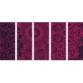 5-PIECE CANVAS PRINT STYLISH MANDALA - PICTURES FENG SHUI - PICTURES