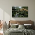 TABLEAU SUR TOILE – JARDIN JAPONAIS DANS LA BRUME - TABLEAUX FORÊT - TABLEAUX