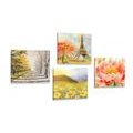 CANVAS PRINT SET OIL PAINTING IN A ROMANTIC DESIGN - SET OF PICTURES - PICTURES