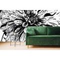 SELF ADHESIVE WALL MURAL BLACK AND WHITE EXOTIC DAHLIA - SELF-ADHESIVE WALLPAPERS - WALLPAPERS