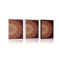 POSTER GOLDEN MANDALA ON A BURGUNDY BACKGROUND - FENG SHUI - POSTERS